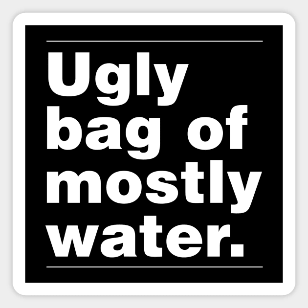 Ugly Bag of Mostly Water Magnet by Krobilad